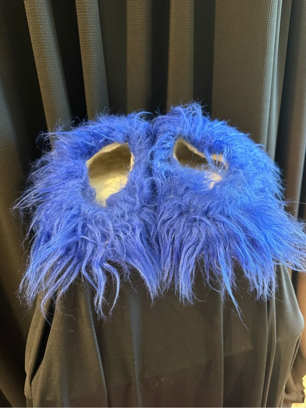 Bold Royal Blue Faux Fur Hair Accessory